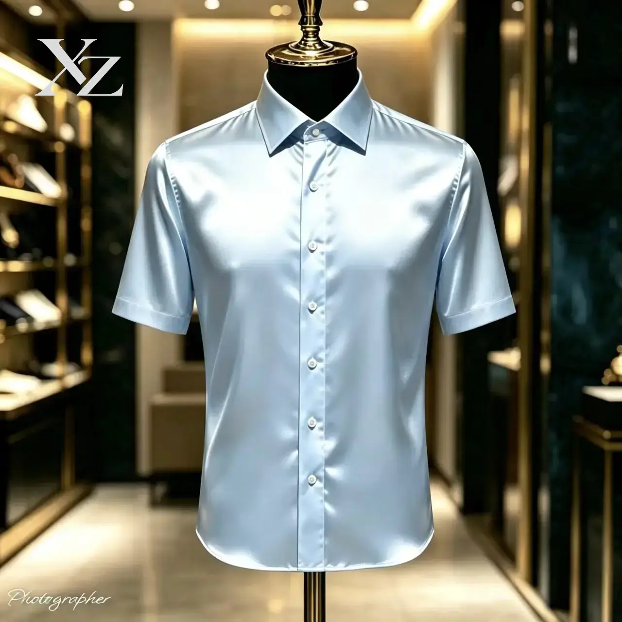 Mens Satin Silk Dress Shirt - Kemeja Pria Premium dengan Bahan Satin