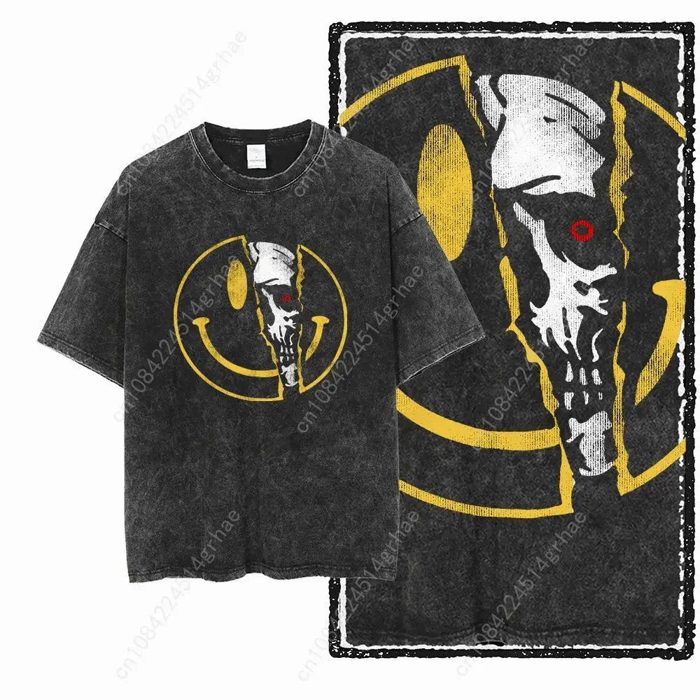 G25 Kaos Grafis COOLMIND Pria  - Acid Wash Vintage Graphic T Shirt ulasan dan harga