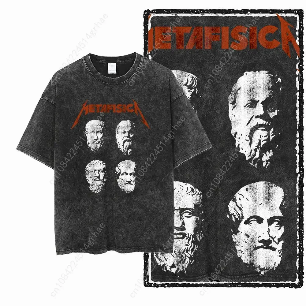 G25 Kaos Grafis COOLMIND Pria  - Acid Wash Vintage Graphic T Shirt ulasan dan harga