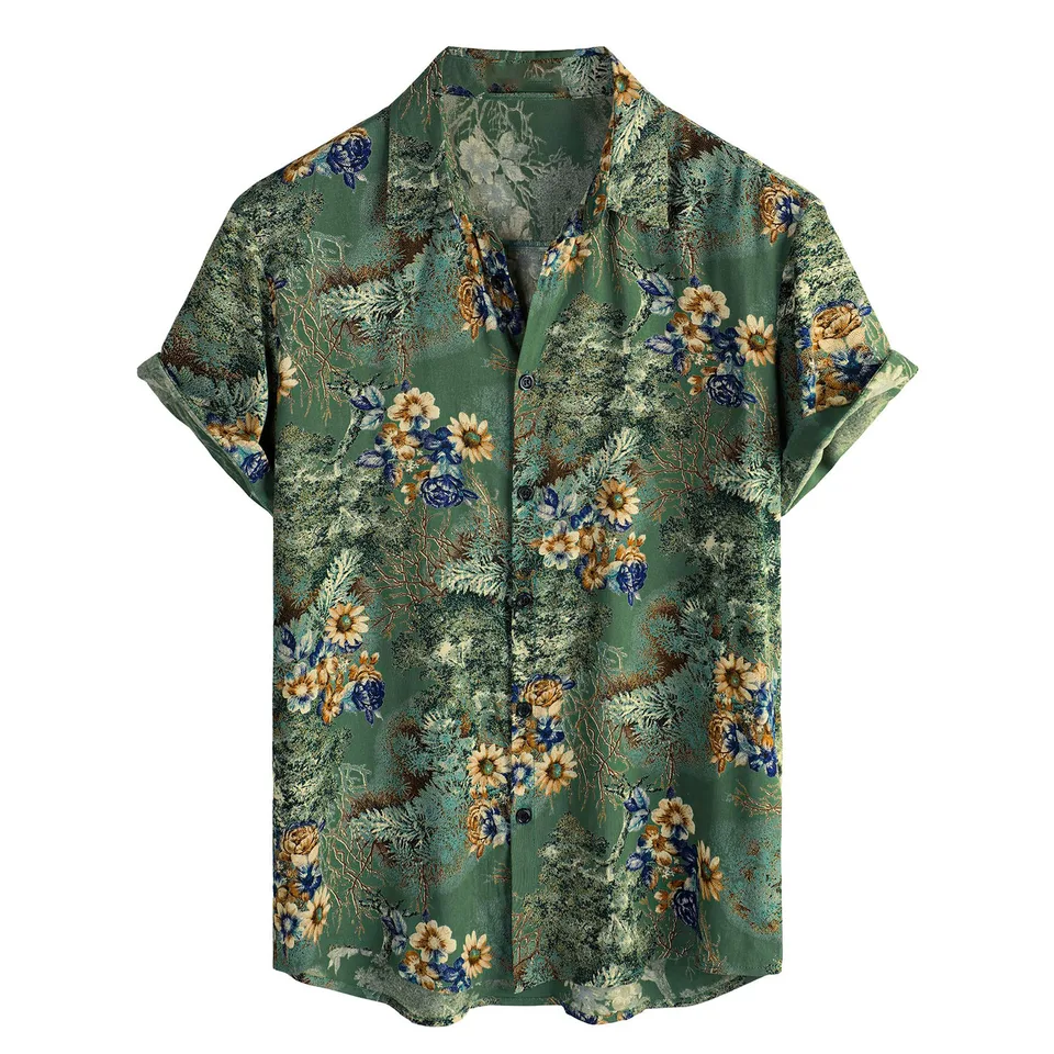 Kemeja Lengan Pendek Pria Ceta - Vintage Hawaiian Floral Shirt ulasan dan harga