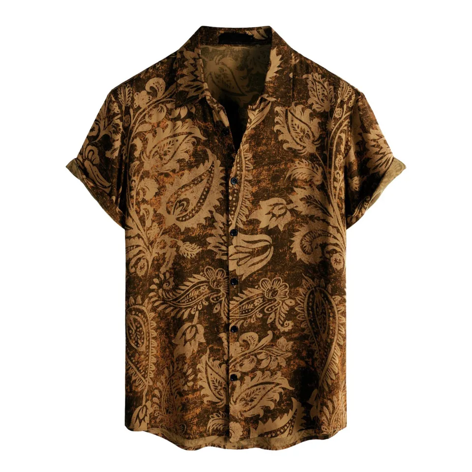 Kemeja Lengan Pendek Pria Ceta - Vintage Hawaiian Floral Shirt ulasan dan harga