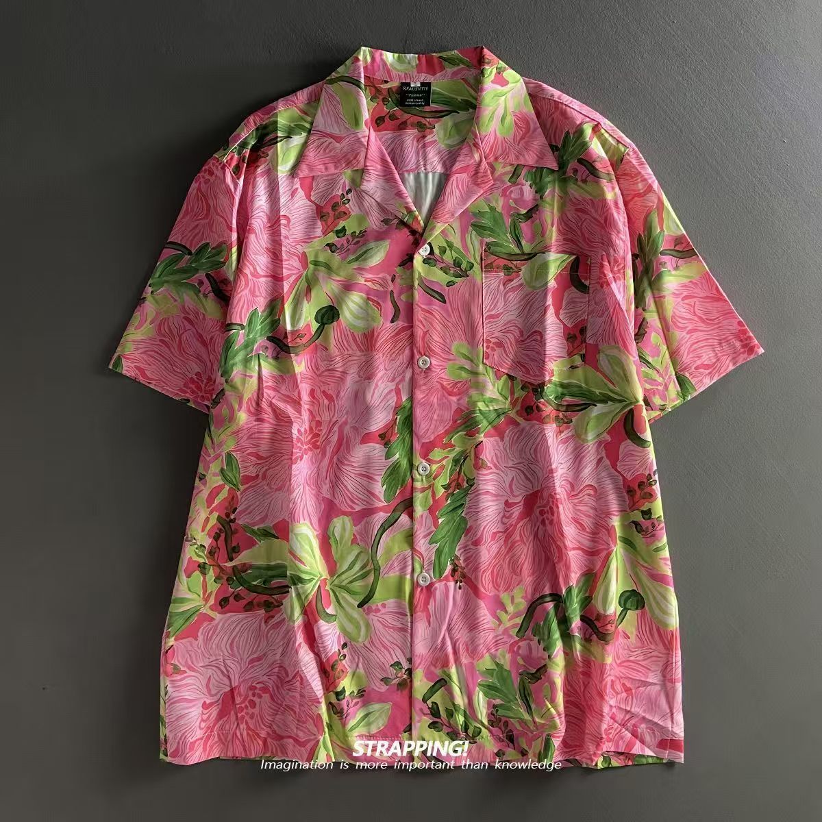 Kemeja Hawaii Kerah Kuba Bunga - Vintage Hawaiian Floral Shirt ulasan dan harga