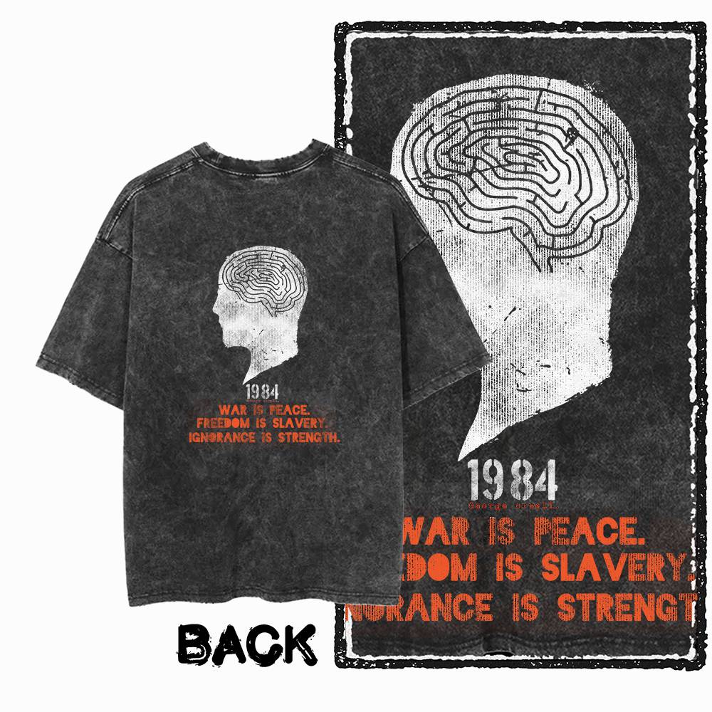 G02 Kaos Pria Katun Ukuran Bes - Acid Wash Vintage Graphic T Shirt ulasan dan harga